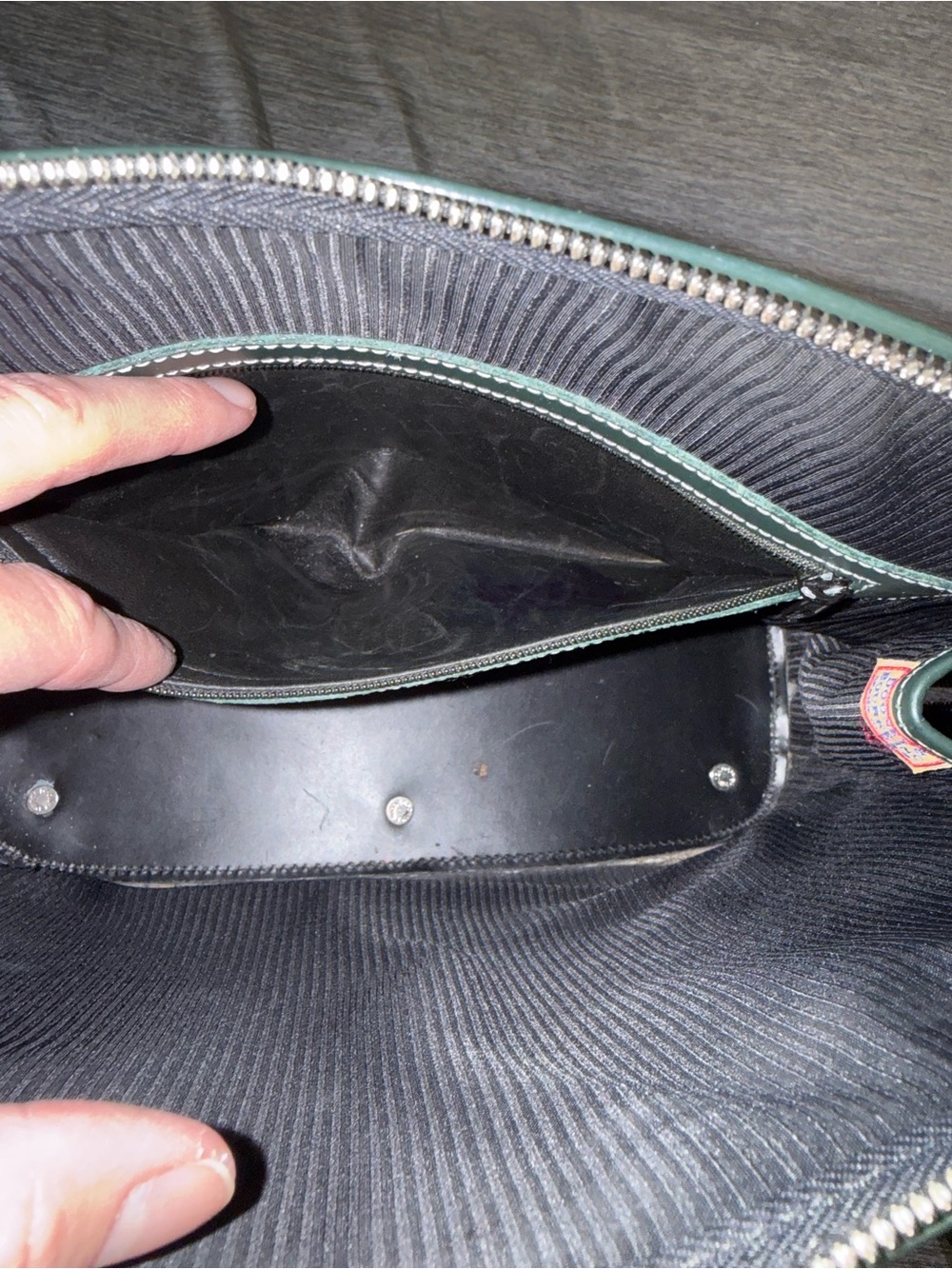 Dooney & Bourke Dark Green Leather Bintage Dome Satchel EUC - Picture 14 of 16